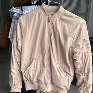 Women’s Beige Bomber Jacket